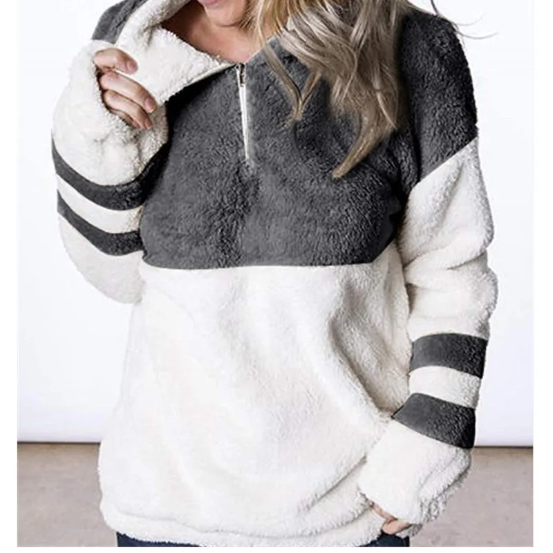 Бесплатная доставка флисовый свитер Леопардовый лоскутный пушистый толстый