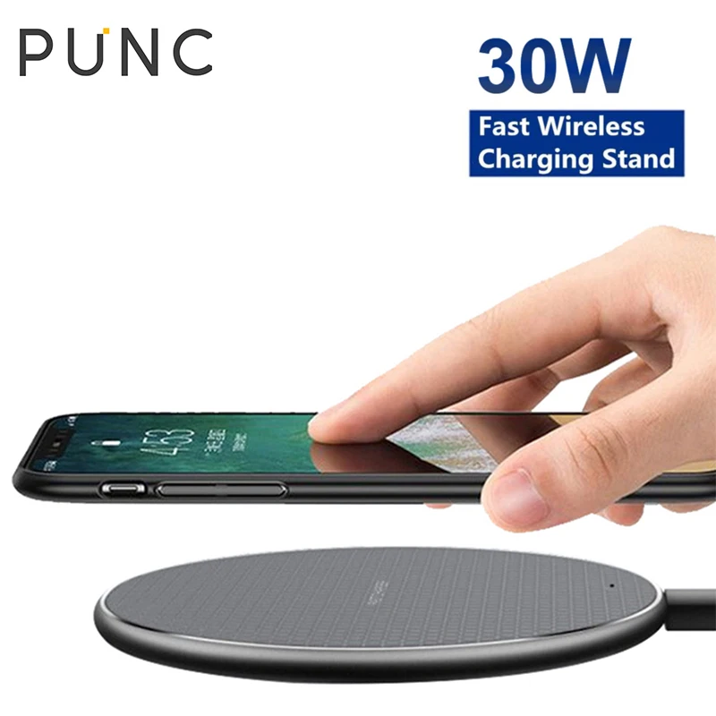 30W Wireless Charger for iPhone 14 13 11 X 8 fast wirless Charging Dock for Samsung Xiaomi Huawei OPPO phone Qi charger wireless