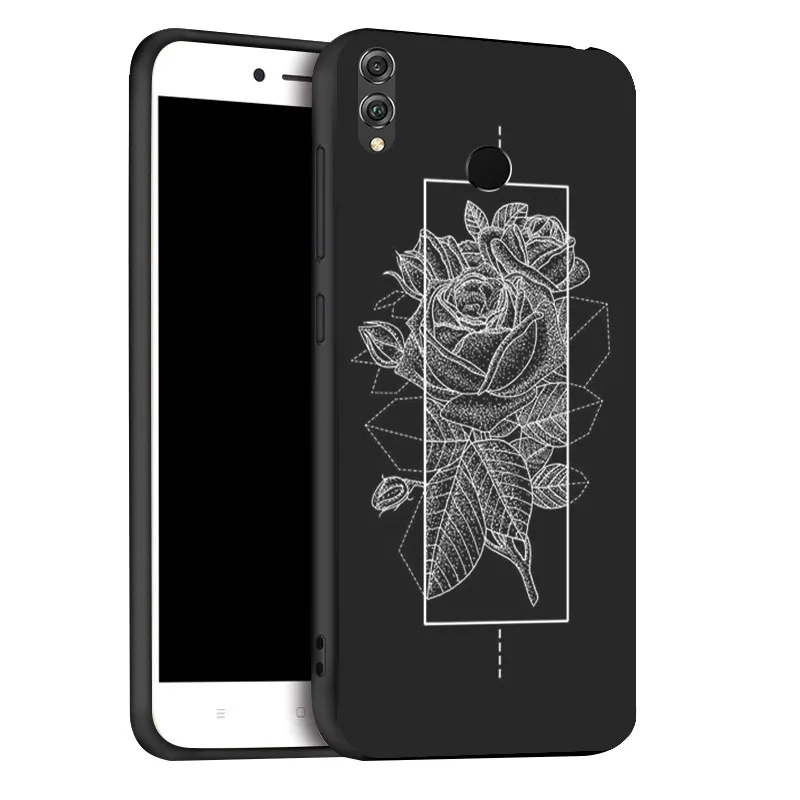 x074 Черный кремниевый Honor 8X Мягкий силиконовый чехол из термопластика чехол для huawei Honor Play 8A 9 10 Lite 3 Honor8X Honor8A Чехлы для крышки Fundas бампер - Цвет: x074
