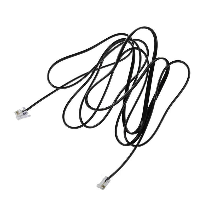 1 шт. Rj11 6P4C телефонный кабель Шнур Adsl модем 2 м и белый 6P2C Штекерный 5 мм Ширина 3.3Ft |