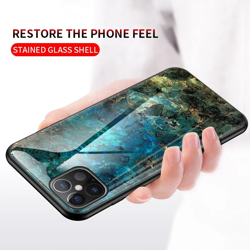 

Painted smooth marble phone case For OPPO Realme 6 5 3 2 XT X2 X50 C2 Q PRP Reno Z2 ACE 3 R17 F11 PRO A83 Glass protective cover
