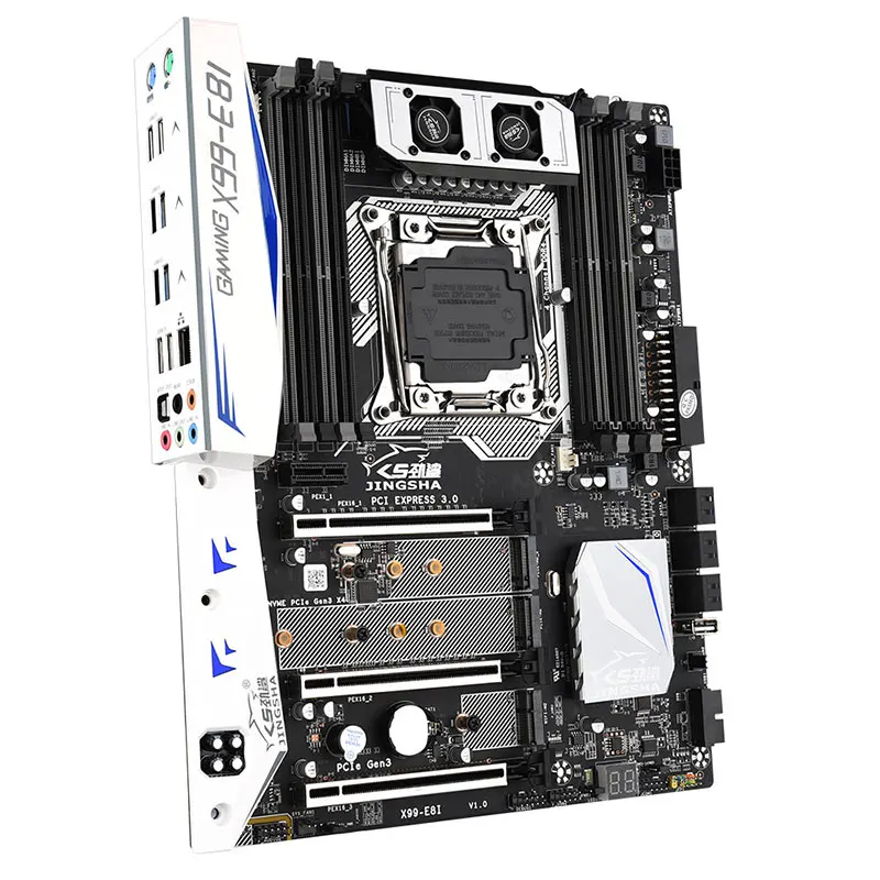 Материнская плата JINGSHA X99 E8i LGA 2011 V3/V4 CPU 8 * DDR4 1600/1866/2133/2400MH поддержка 2 NVME M.2