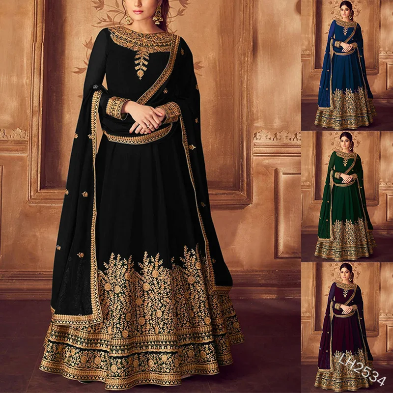 Wepbel размера плюс мусульманское платье Для женщин бронзового цвета с длинным