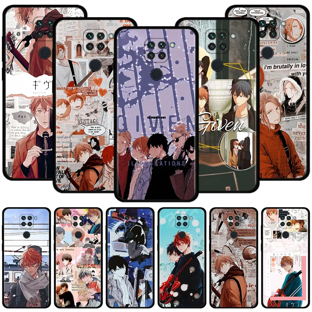 

Phone Case For Xiaomi Redmi Note 10 Pro Max 9 9S 7 8T 8 K40 Pro Plus 9T 9C 9A Black Soft Cover Silicone Shell Given Yaoi Anime