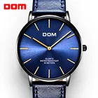 Часы DOM M-36BL-2MT мужские, кварцевые, ультратонкие, с кожаным сетчатым ремешком