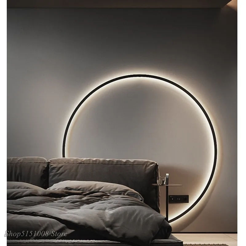 Минималистичная настенная лампа светодиодный фон без проводки для гостиной