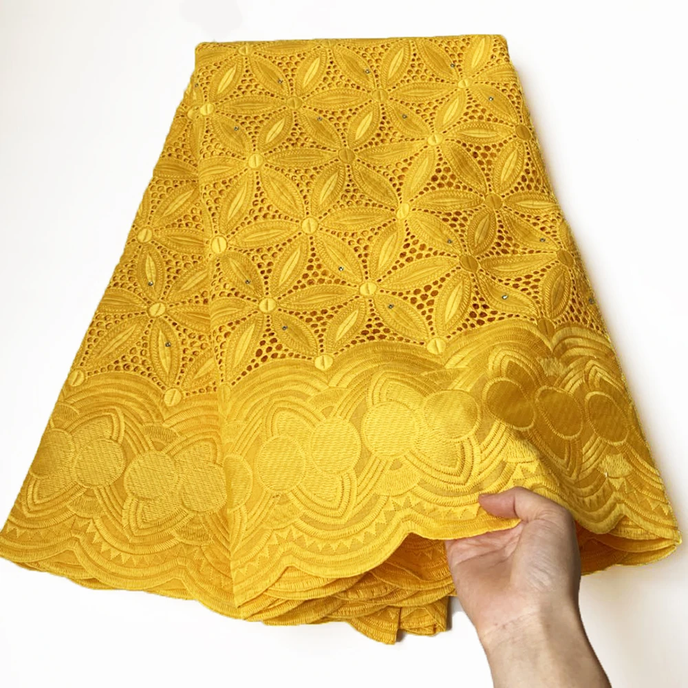 

CS New Arrivals Swiss Voile Lace In Switzerland High Quality African Dry Lace Fabric 100%Punch Holes Cotton Lace For Party Dress