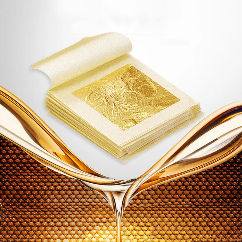 1 шт листочек из съедобного золота бумажные листы 4 33 см 24 К чистая натуральная