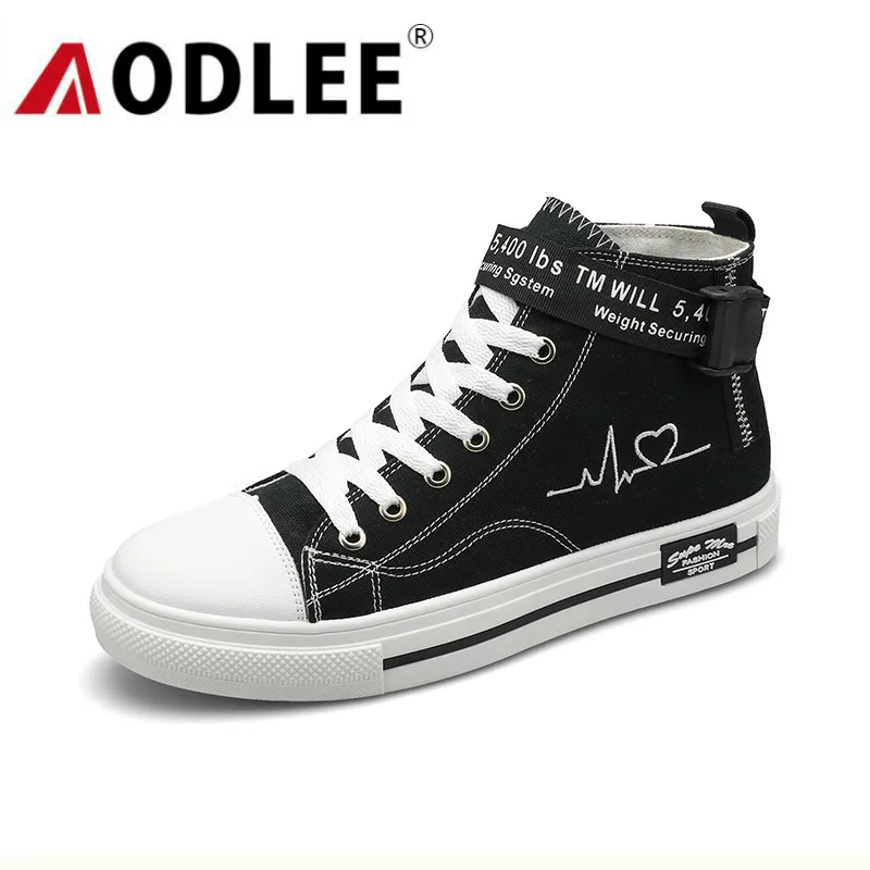 Fashion Mens Vulcanized Sneakers Shoes for Women Lace-up Casual Breathable Hip Hop Canvas Men Dropshipping AODLEE | Обувь