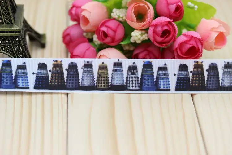 DHK 7/8 'ɵ ярдов корсажная лента с принтом робота бант для волос сделай сам