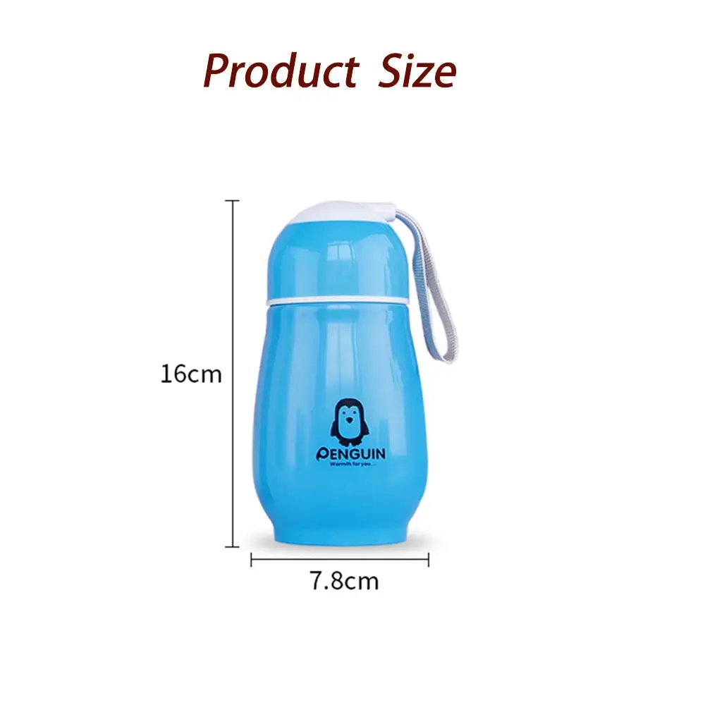 300ml New Anti-scald Design Small Vacuum Stainless Steel Thermos Cup Warm and Cold Bottle Penguin Mug | Дом и сад