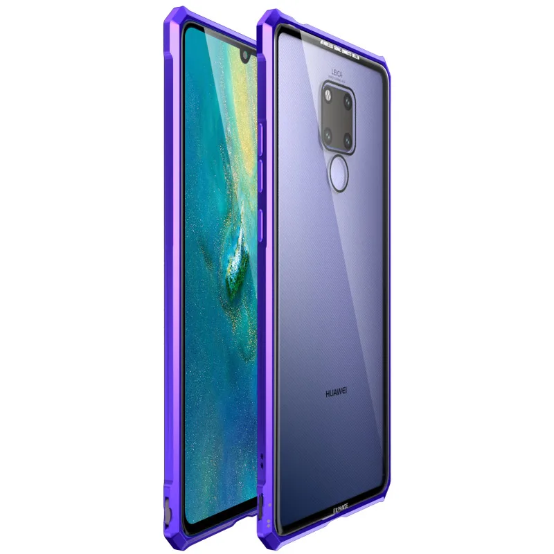 Роскошный чехол для huawei mate 20 Lite Pro X Металлический бампер+ стеклянный защитный чехол для huawei mate 20 Pro чехол mate 20 Lite 20X матовый