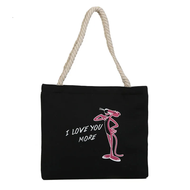 Холщовая Портативная сумка для покупок на одно плечо с принтом портативная