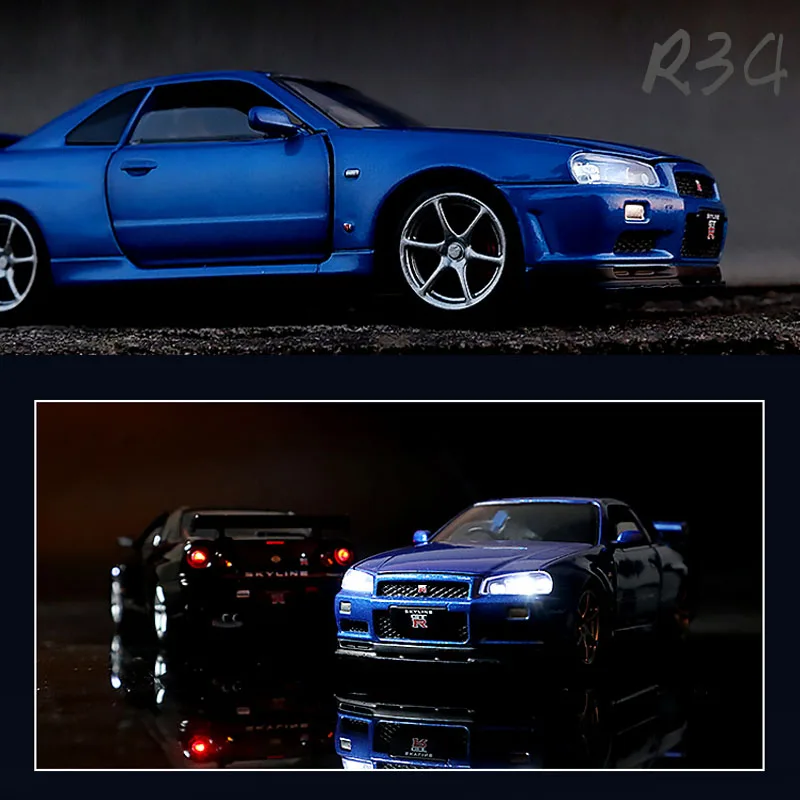 1:32 Nissan GTR R35 литая модель автомобиля суперкар подарок для мальчика коллекционные
