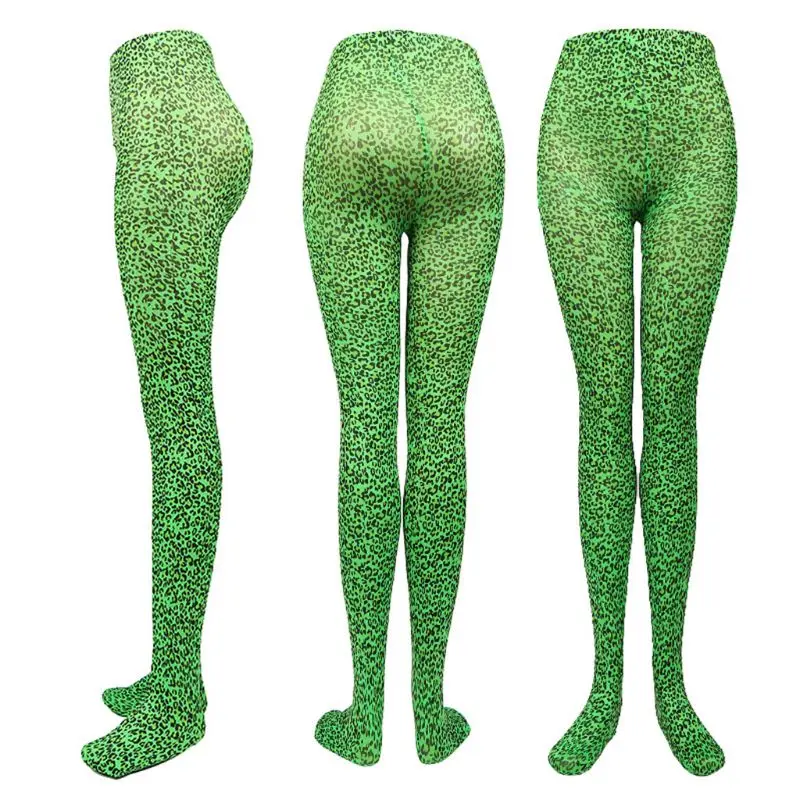 Колготки с высокой талией и леопардовым принтом для женщин девочек | Женская