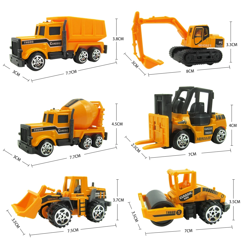 

16Pcs/Set Simulation Car Toy Traffic Sign Mini Excavator Engineering Car Vehicle Road Sign Model Children Educational Toy Gift