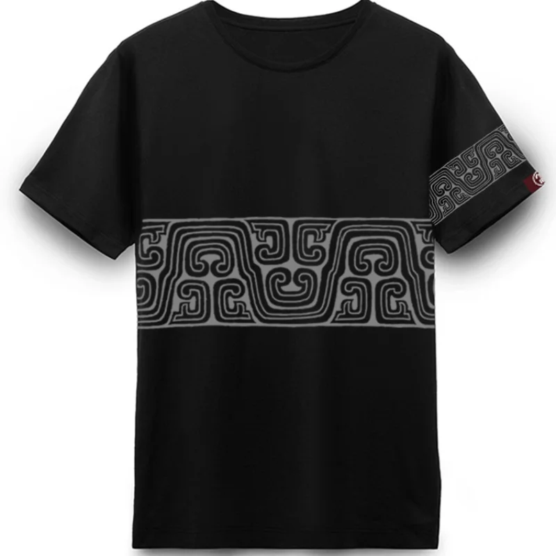 

Chinese style men's tide brand printed T-shirt short-sleeved men's round neck large size half-sleeved t-shirt thin cotton