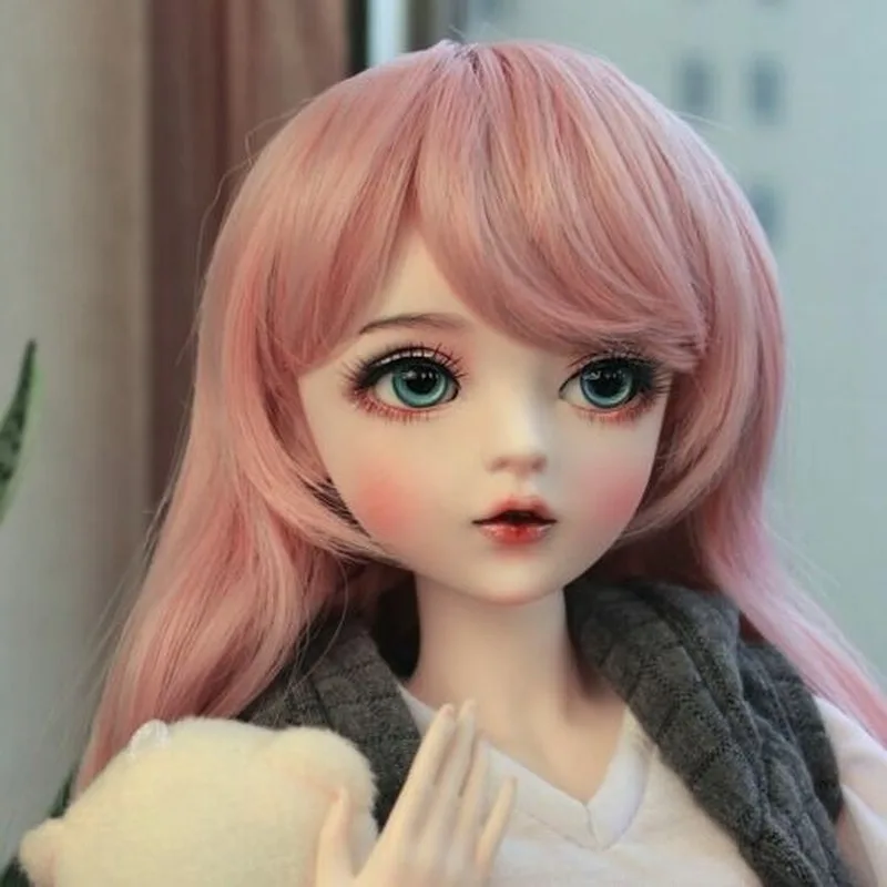 

1/3 Ball Jointed 60cm BJD Doll Girl with Full Set Outfit Removable Eyes Wigs Set Educational In-Stock Items Fantasy