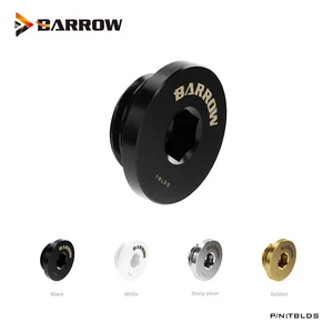 Barrow G14 ручной затягивающий водяной замок, водяная пробка, компьютерные фитинги для водяного охлаждения, золотой, серебряный, белый, черный, TBLDS
