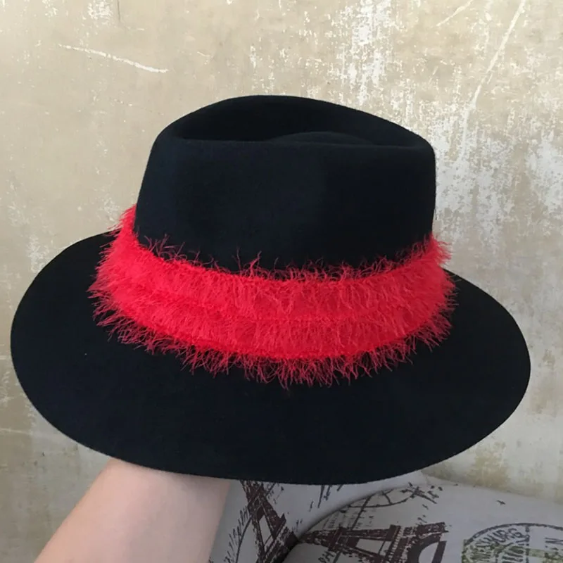 Новинка 2019 Мягкая шерстяная фетровая шляпа с широкими полями мягкая теплая