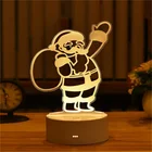 Рождественское 3D акриловое дерево Лось USB светильник Ник гирлянда Рождественские украшения для дома Рождество Новый год 2022 домашний декор