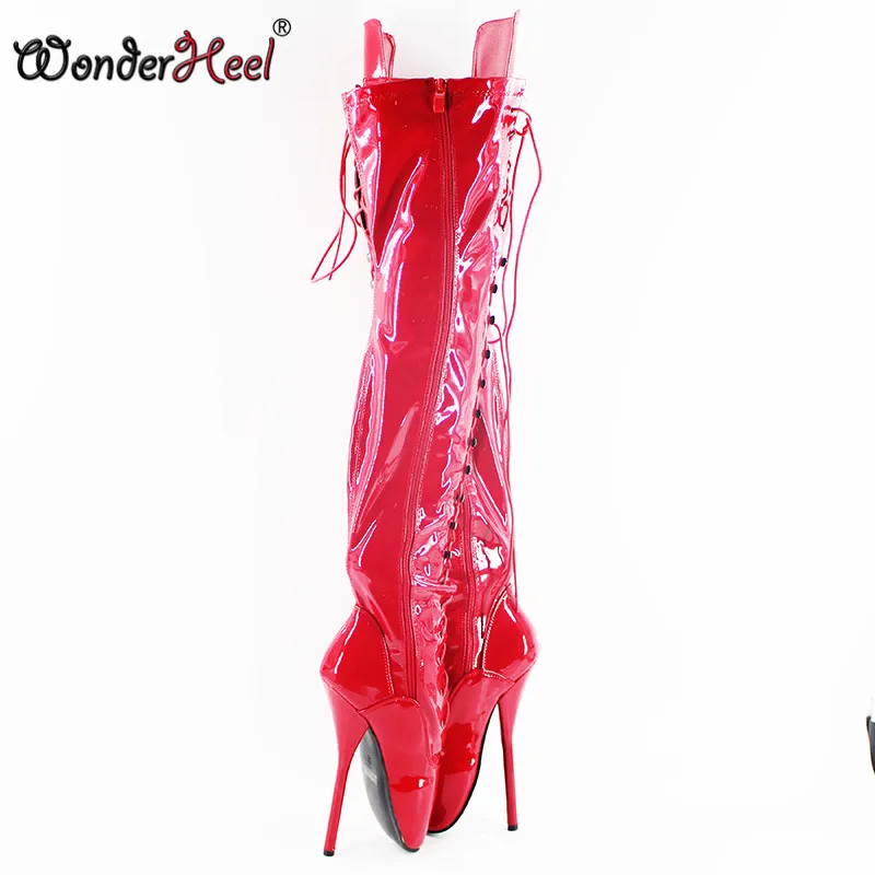 Wonderheel обувь с очень высоким каблуком 18 см балетная на каблуке шпильке выше колена
