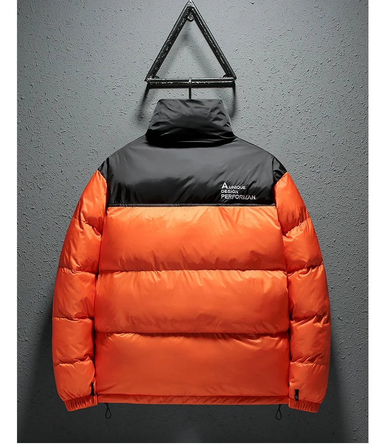 

Men Parka Jackets Windbreaker 2020 Autumn Winter Mens Harajuku Casual Bomber Jacket Solid Patchwork Overcoat Streetwear Vintage