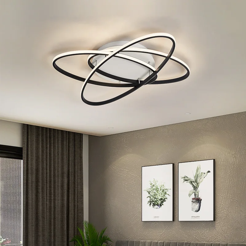 

Nordic lamp Modern led ceiling lights for living room bedroom study room Led lamp Black Creative Modern Ceiling Lamp AC110-220V