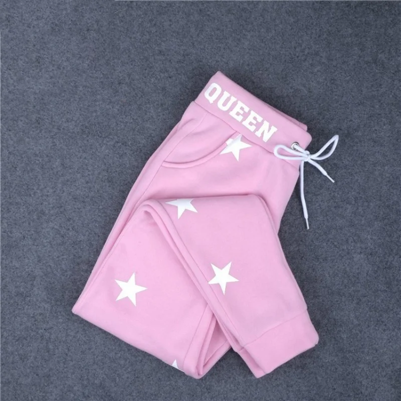 

Spring Style Loose Leisure Pants Women Printed Star Casual Long Trousers Fashion Sweatpants Womens Trousers x