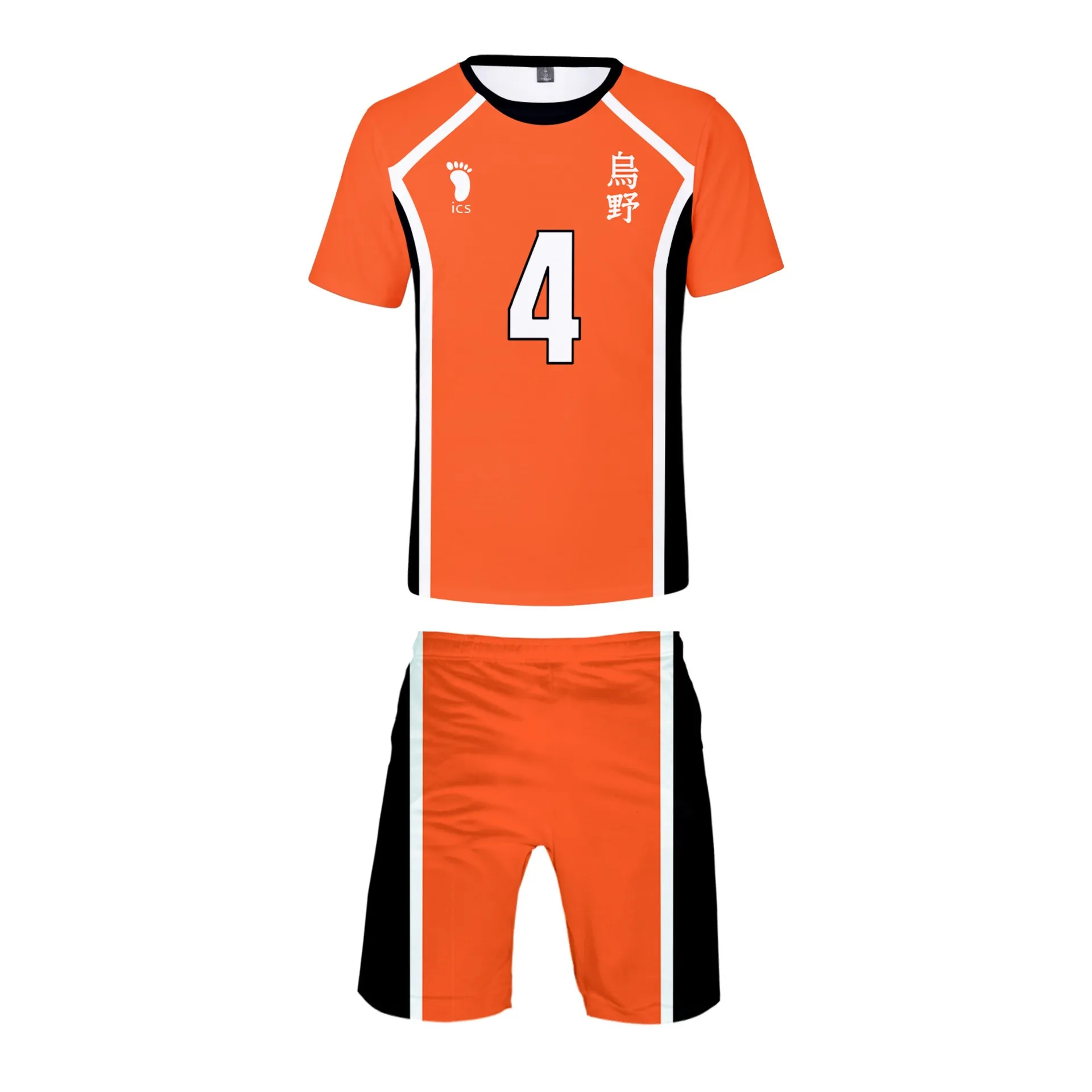 Аниме Haikyuu Cosplay Костюм Karasuno старшая школа Хината шоё комплект из двух частей топы