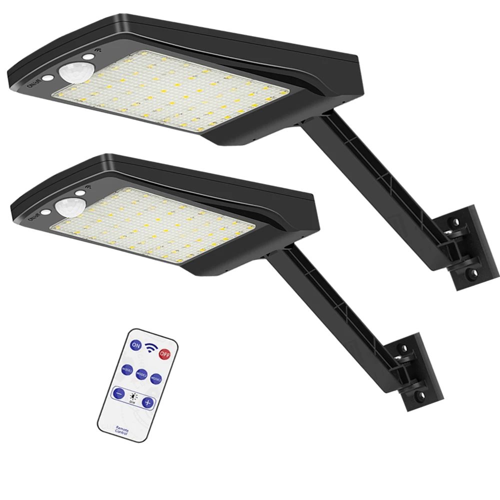 

LED Solar Power Wall Light Outdoor Waterproof Energy Savg Sremote PIR Motion Sensor spot treet Yard Path Garden Security Lamp