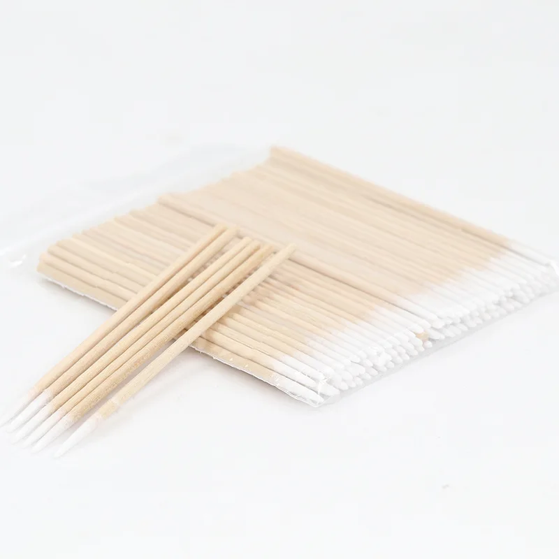 100PCS Disposable Wooden Cotton Stick Swabs Micro Brushes Eyelash Extension Glue Removing Tools For Beauty Makeup And Tattoo | Красота и