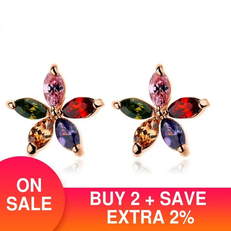 2021 Новое поступление модные серьги-гвоздики с цветком от женщин ювелирные