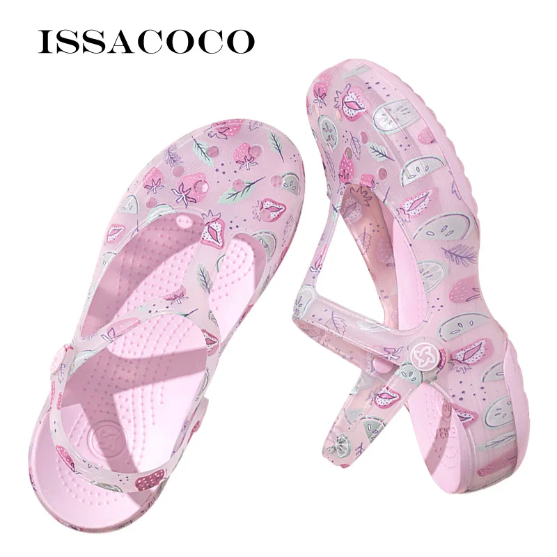 Сандалии-желе ISSACOCO женские с дырками повседневная обувь для сада летние пляжные