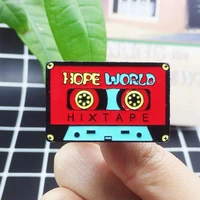american new color creative hope world card with brooch fashion individual badge bag accessories