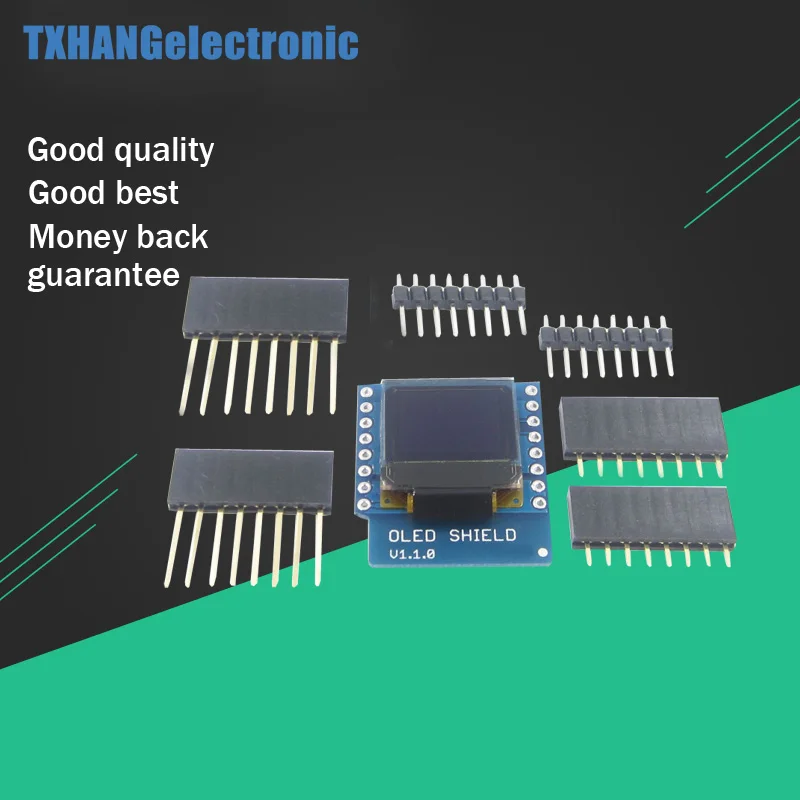 OLED щит для WeMos D1 mini 0 66 &quotдюймов 64X48 IIC I2C совместимого ЖК экрана Arduino diy
