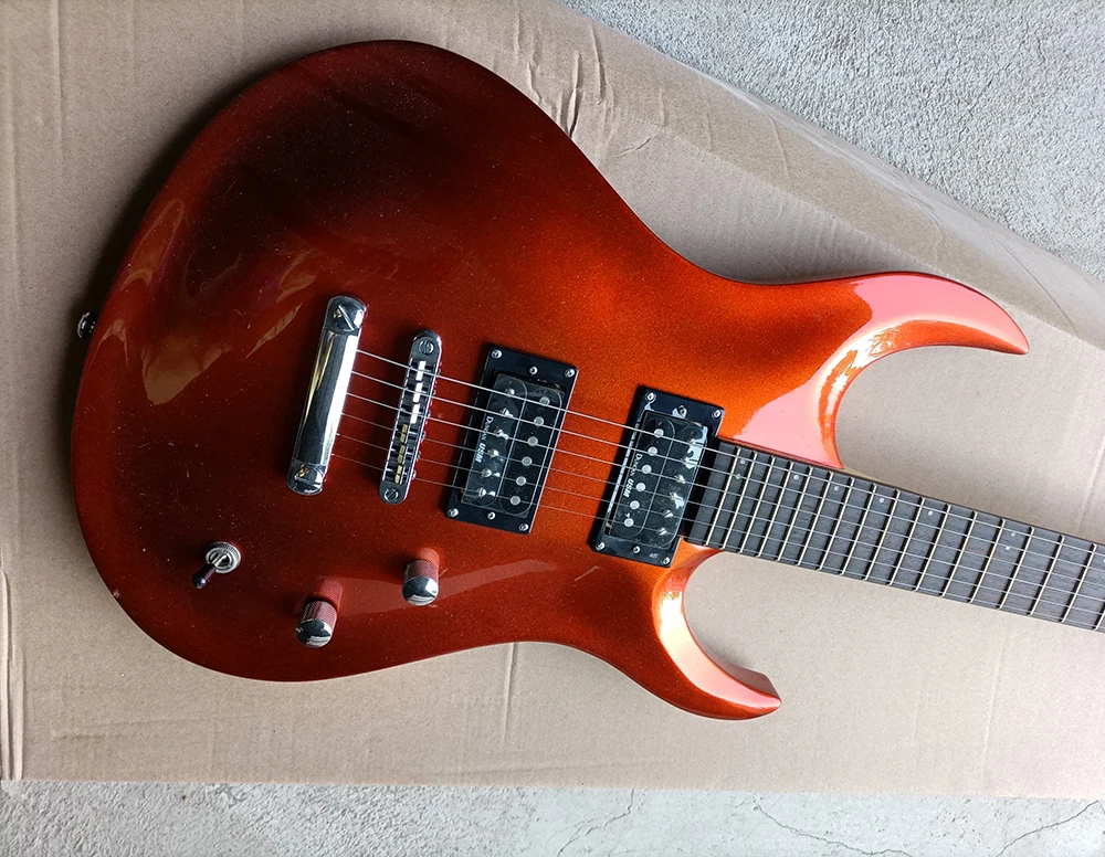 Бесплатная доставка 6 струн необычная электрическая гитара с хамбакерами пикапы