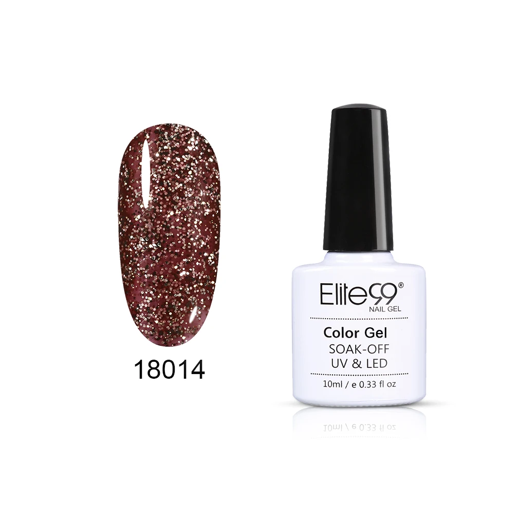 

Elite99 10ml Bling Glitter Gel Nail Polish Neon Color UV Gel Varnish Soak Off UV Nail Art Salon Manicure Shimmer Gel Lacquer