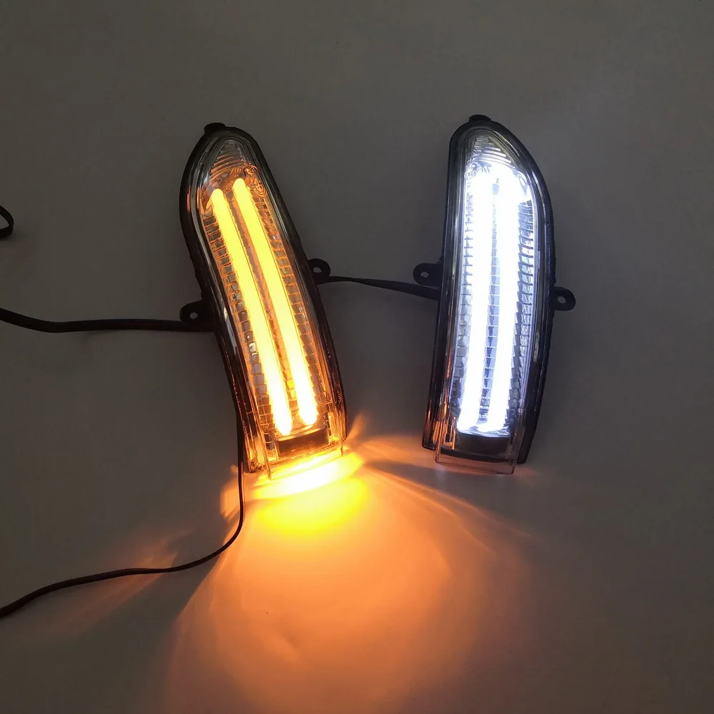 Светодиодный зеркало заднего вида фары с крышкой желтый указатели поворота +