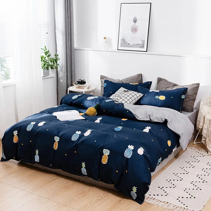home textiles cartoon orange children's bed linens cute bedding set bedspread with pillows duvet cover sheet quilt | Дом и сад