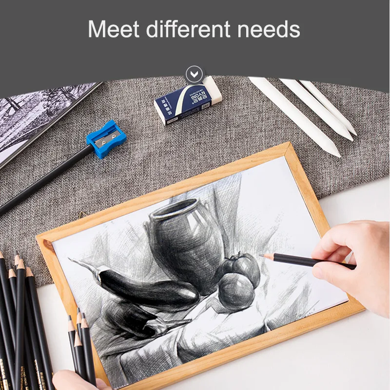 Набор карандашей для рисования с углем 29 шт. | Канцтовары офиса и дома