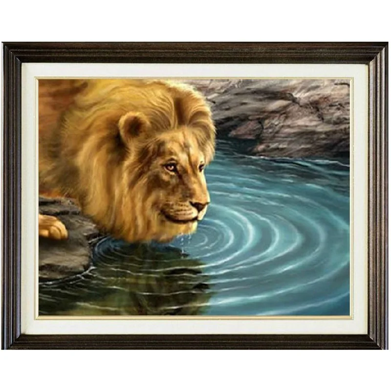 Рукоделие сделай сам 11CT DMC Вышивка крестиком наборы для вышивания полный Лев