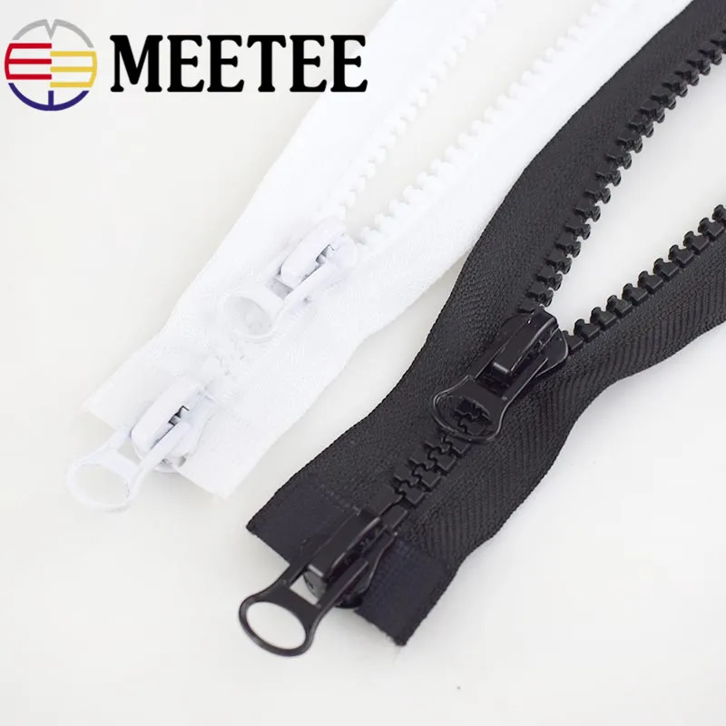 2 шт. Meetee 5 #40 300 см пластиковые смоляные молнии черный белый открытый конец для DIY