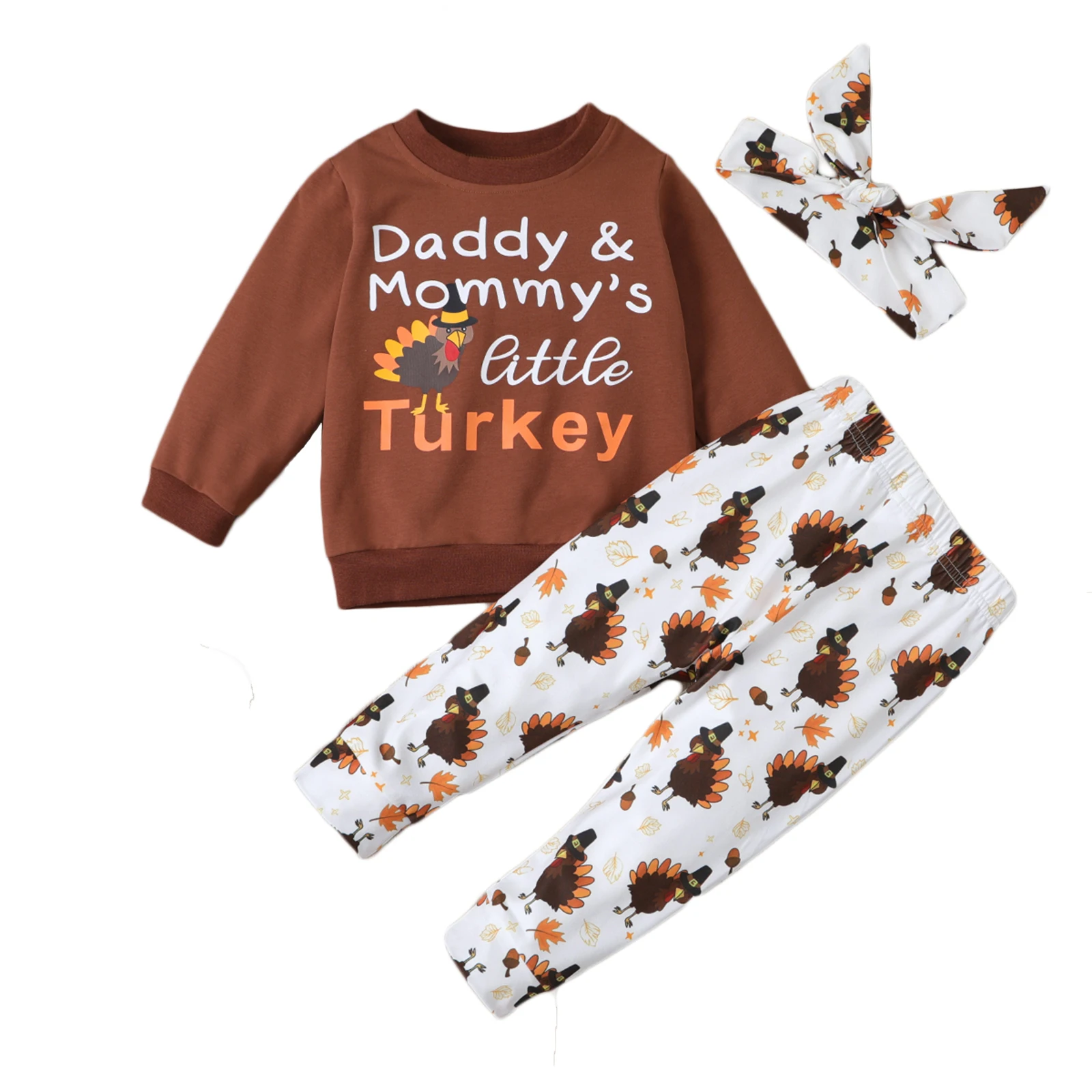 Комплект одежды для новорожденных мальчиков и девочек пуловер с длинным рукавом