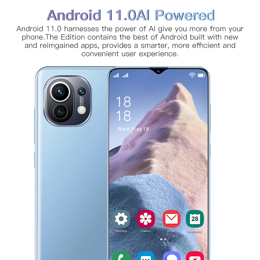 Глобальная версия Сяо M11 ультра 5G Smartphones16 + 512 Гб Andriod 11 0 6800 мА/ч большая Батарея 32 50