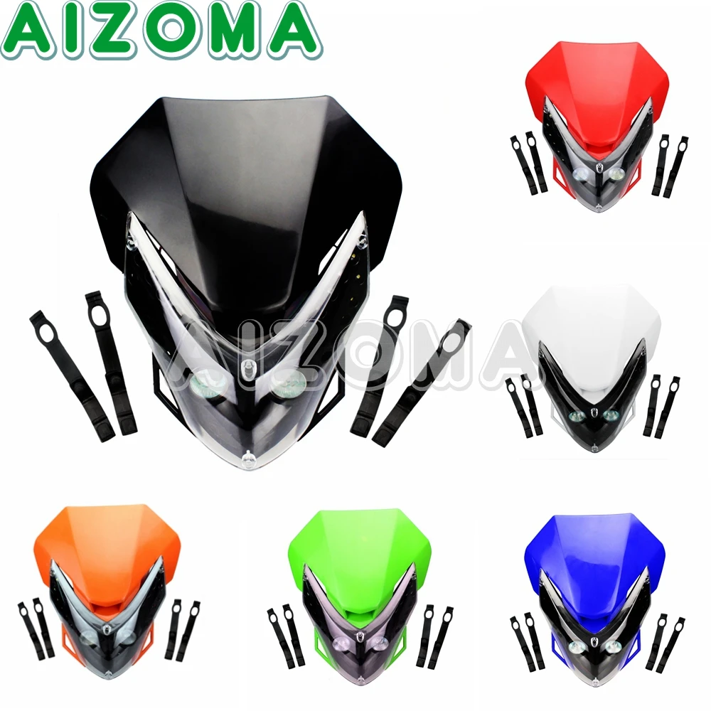 Фонарь для мотоцикла эндуро супермото H4 Головной фонарь маска Suzuki Honda Yamaha Kawasaki BMW |