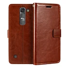 Чехол-книжка для LG, Magna, из искусственной кожи, с подставкой и держателем для карт