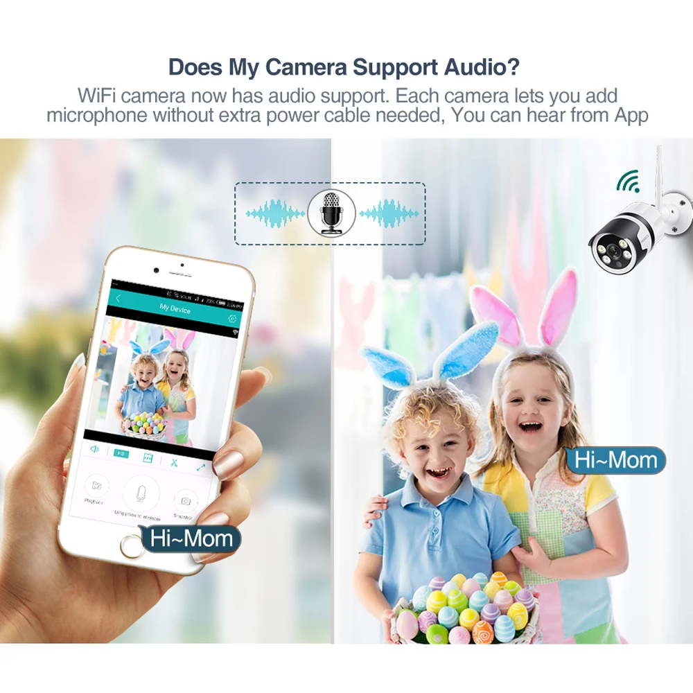 MISECU HD 1080P Беспроводной IP Камера Смарт AI двухканальную аудиосвязь безопасности Wifi