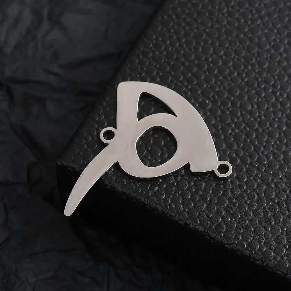 Металлическая подвеска из полированной стали с арабскими буквами H Charm |