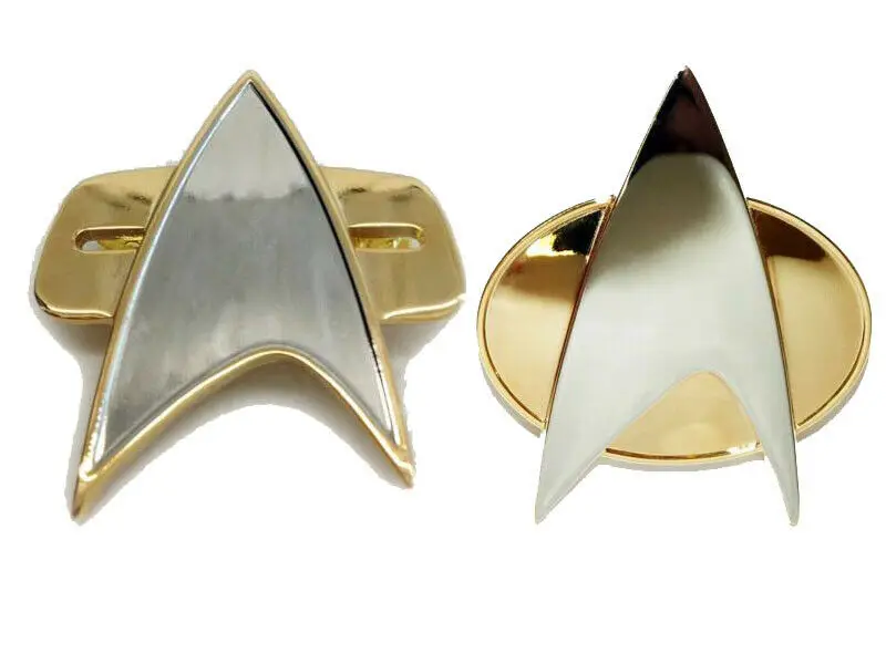 

Star Cosplay TNG Voyager DS-9 COSplay Starfleet Brooch Badge Communicator Pin Box Halloween Carnival Prop